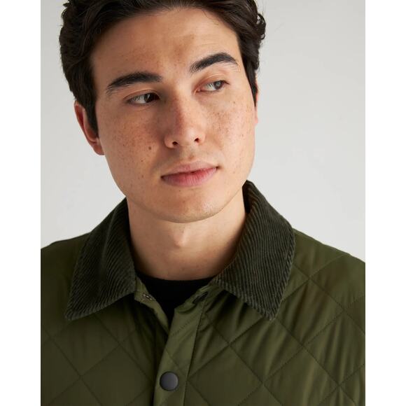 QUINCE Olive Green Featherless Quilted Jacket NWT Size XL - Picture 4 of 11